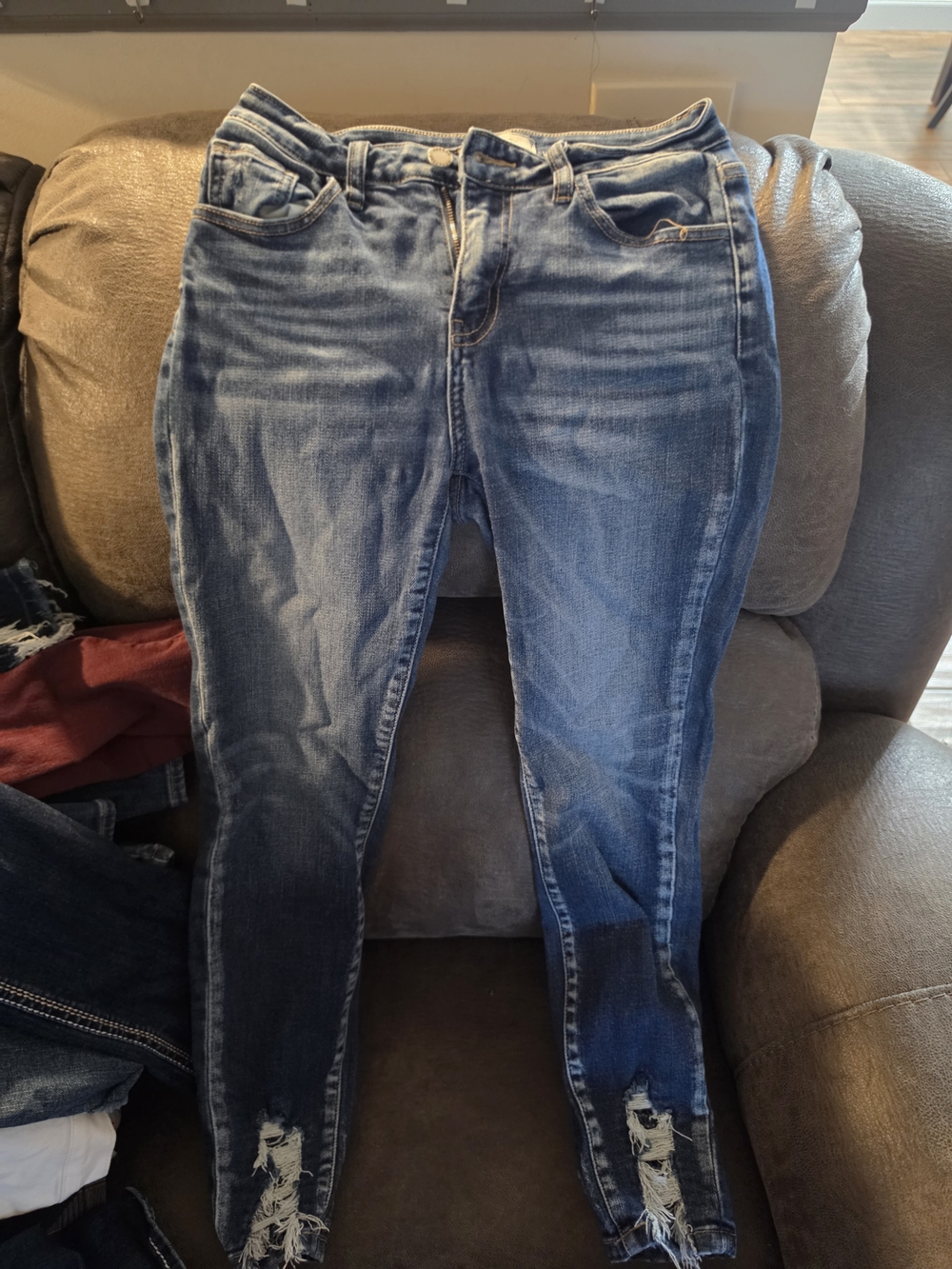 KanCan Distressed Medium Blue Skinny Jeans